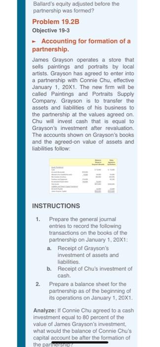 college accounting chapter 19 partnership was formed? Problem 19.2B Objective 19-3 -