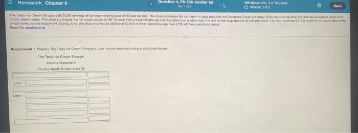 for each blank on the left Homework Chapter 6 Question 4,
