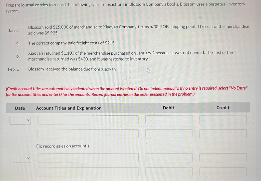 please help fill the chart Prepare journal entries to record the following