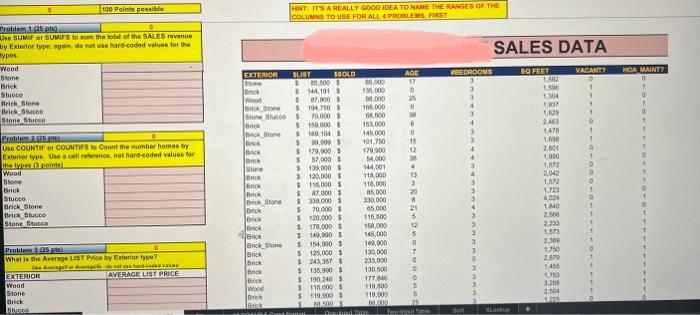  Please show Excel formulas for each question You'll just have to