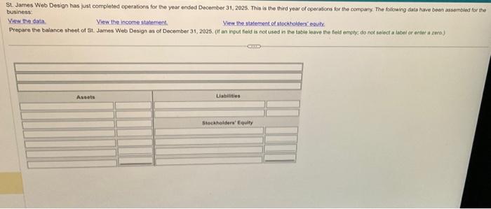  St. James Web Design has just completed operations for the year