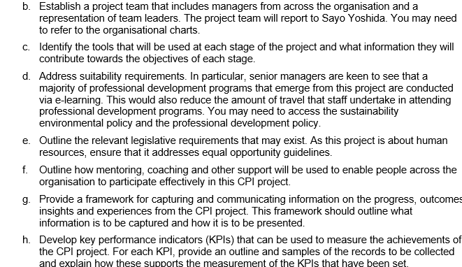Using the continuous improvement procedures as a framework, preparing detailed implementation plan