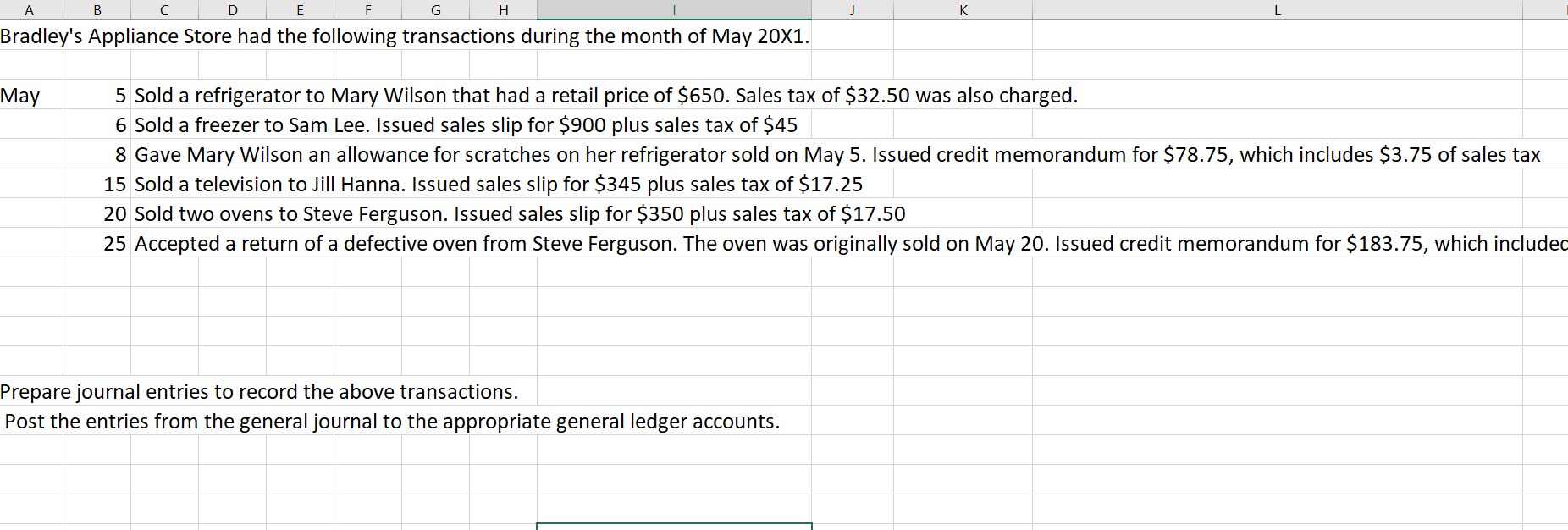 Only need the second question which is post the entries from the