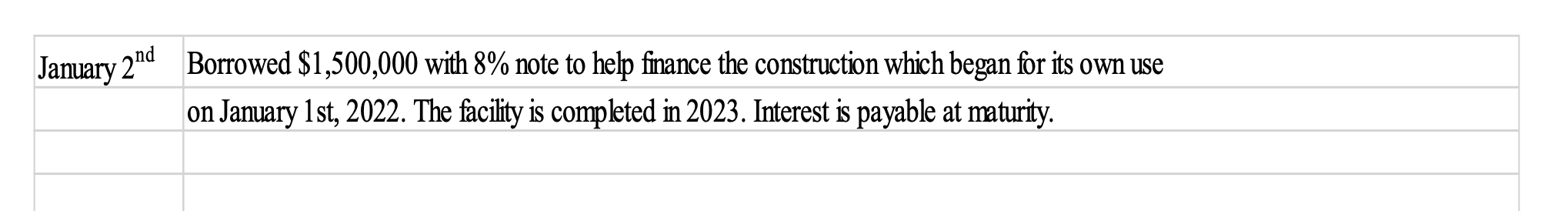 Please prepare the journal entry for the following transaction. Include calculations