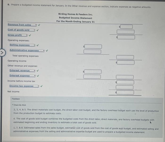 units per unit of product 4. Prepare a direct labor cost budget