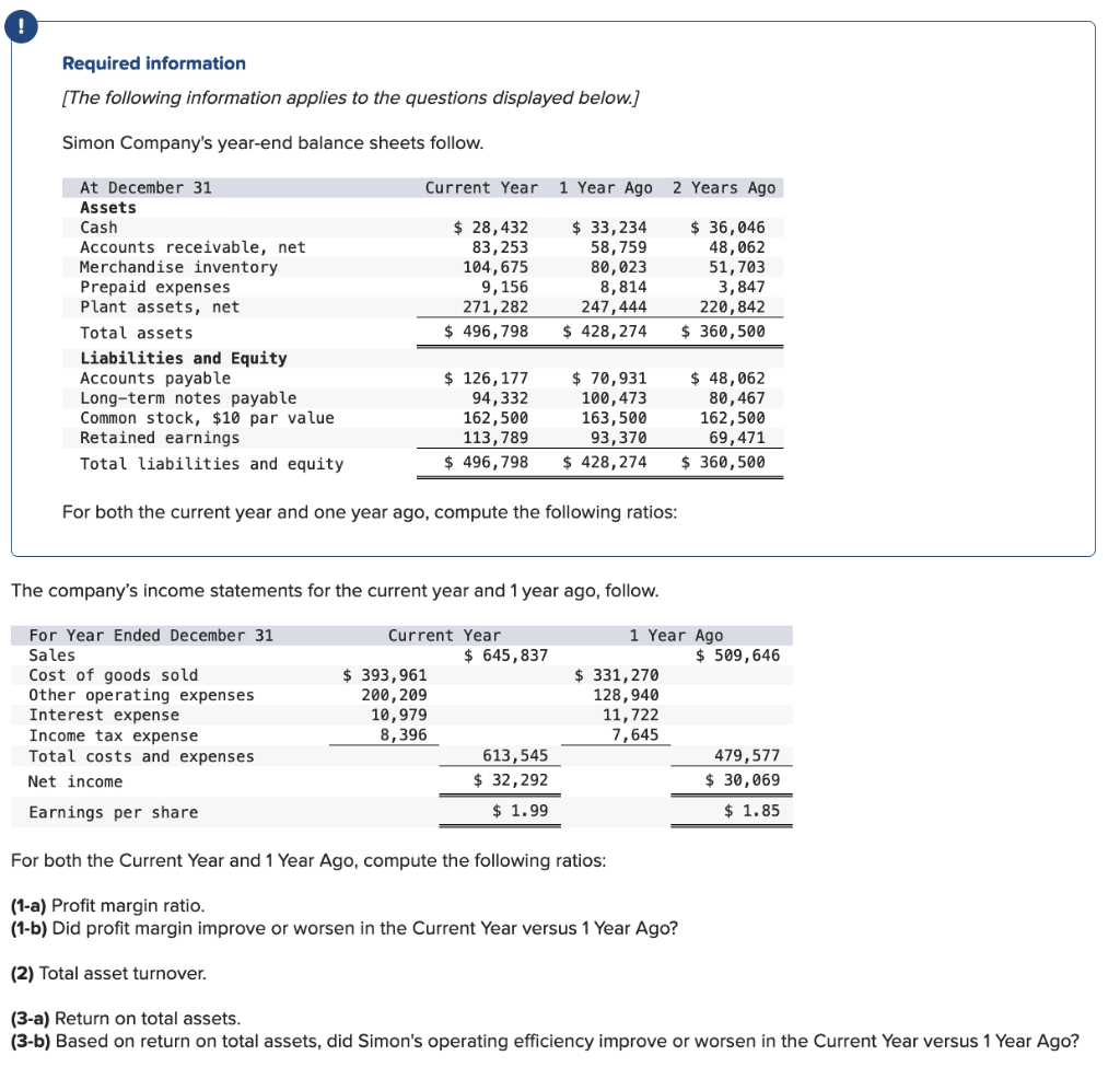 Help! This is 1 question! ! Required information [The following information applies
