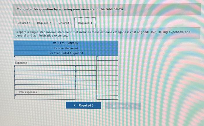 rent expense-selling space, store supplies expense, and advertising expense. It categorizes the