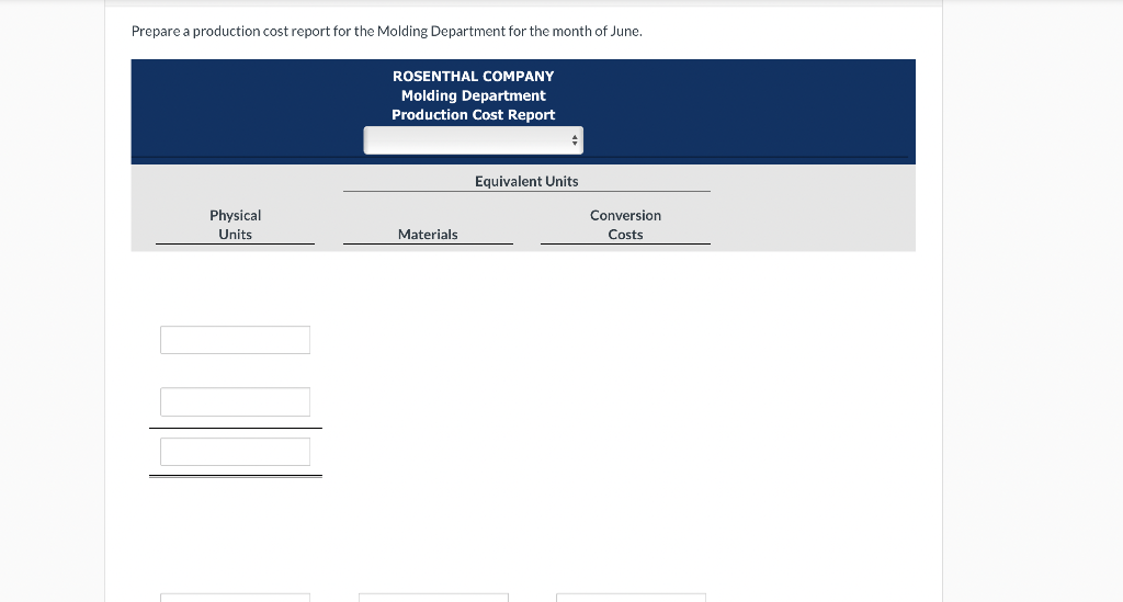 Determine the equivalent units of production for materials and conversion costs. Compute