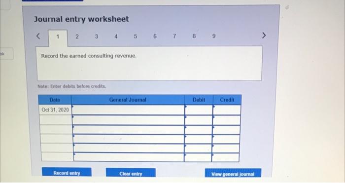 at October 31, 2020, follows: RAINMAKER ENVIRONMENTAL CONSULTANTS Unadjusted Trial Balance October
