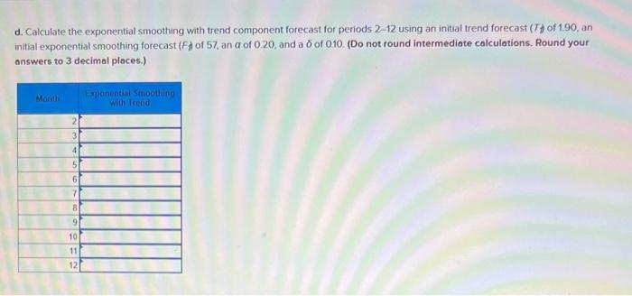 your answers to 3 decimal places.) b. Calculate the weighted three-month moving