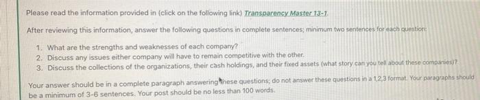  click on link Please read the information provided in (click on