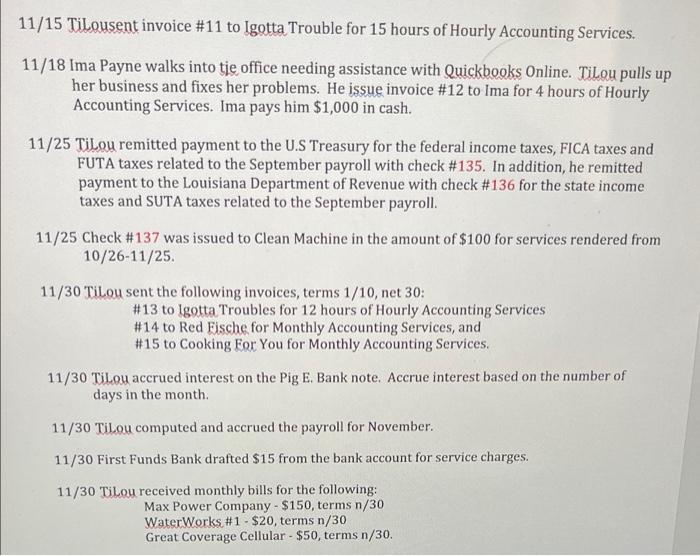 entries), post to ledger accounts, and prepare a trial balance. The following