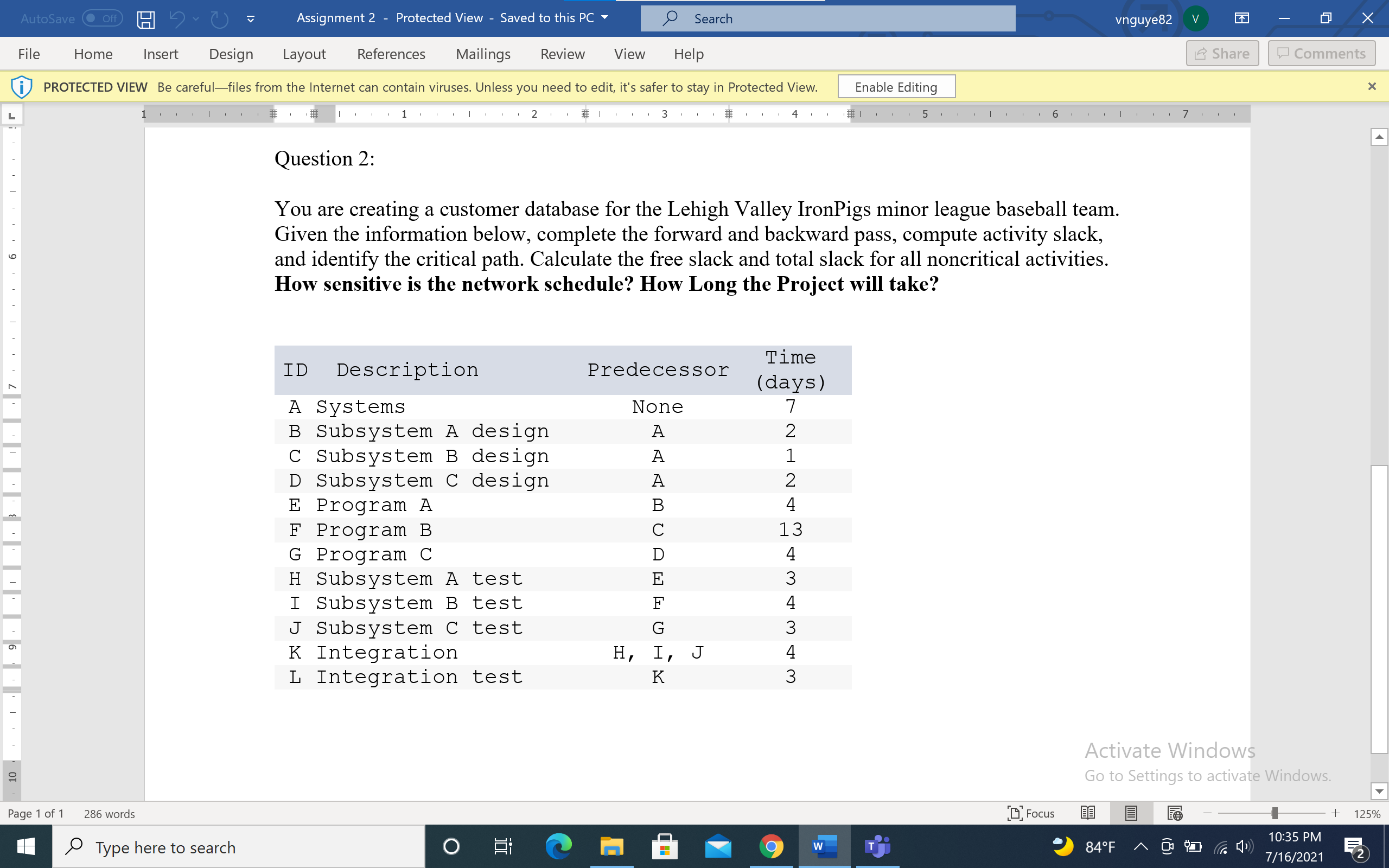 Important Note: You need to show your work to get full grade.