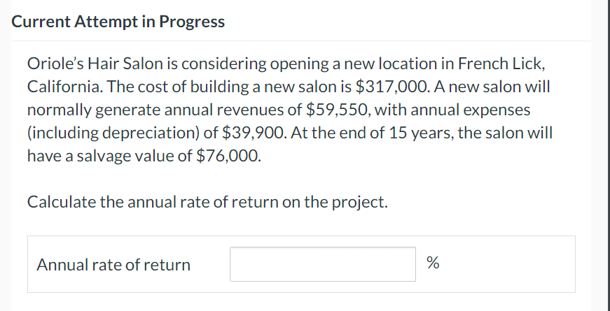 an estimated useful life of 7 years and a salvage value of