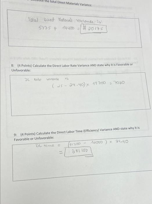 Product Produced: 40,000 Standard Costs Actual Costs Direct Materials 120,000 lbs @