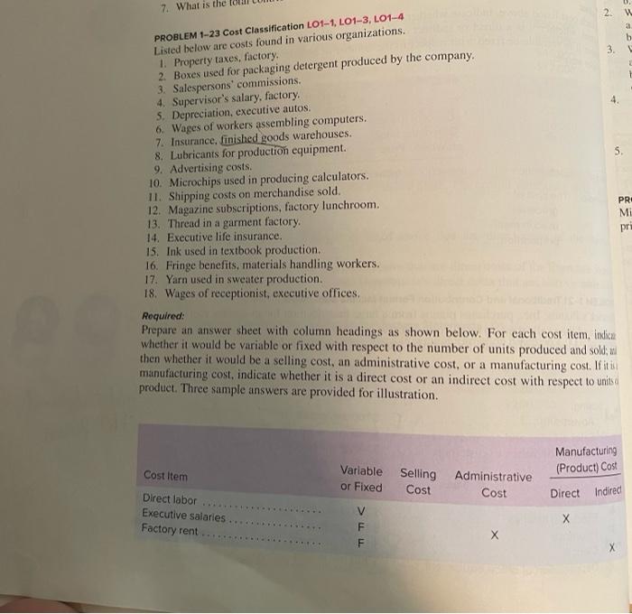 1.23 in a goolge sheet or excel doc if possible 7. What