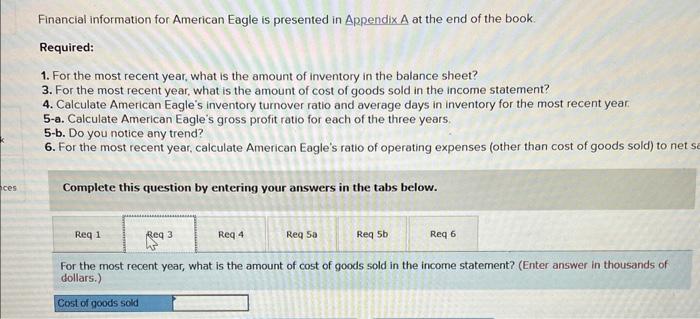 American Eagle's gross profit ratio for each of the three years. 5-b.
