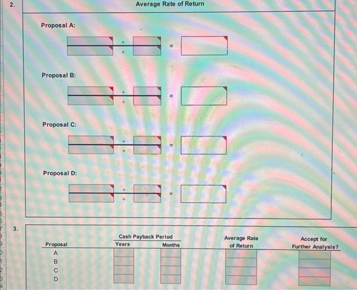 minimum average rate of return of 12% is required on all projects.