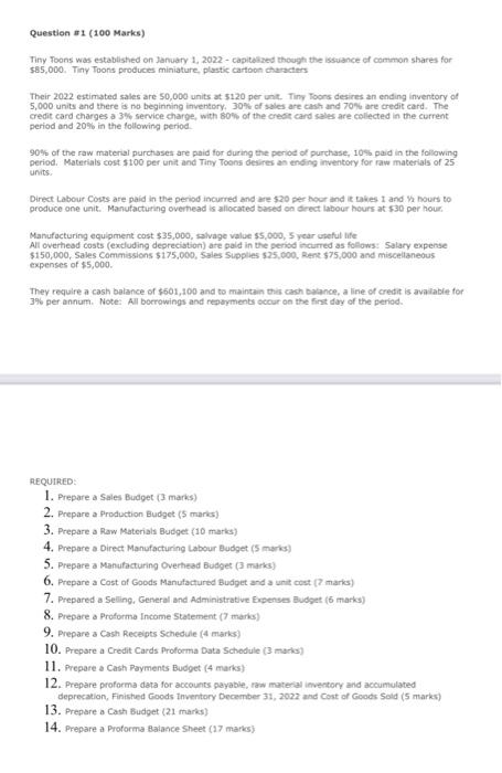  Tiny Toons was established on January 1, 2022 - capitalized though