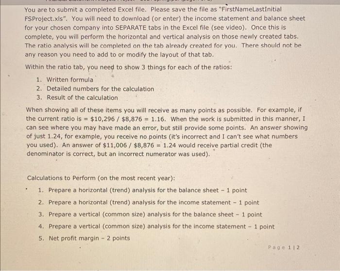 financial statement analysis starbucks You are to submit a completed Excel file.