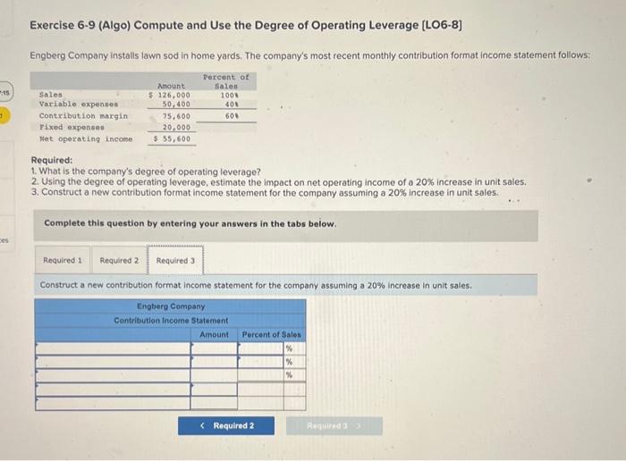 company's most recent monthly contribution format income statement follows: Required: 1. What