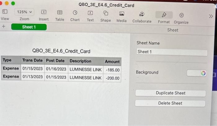 information from the credit card company. - If you are using Connect,