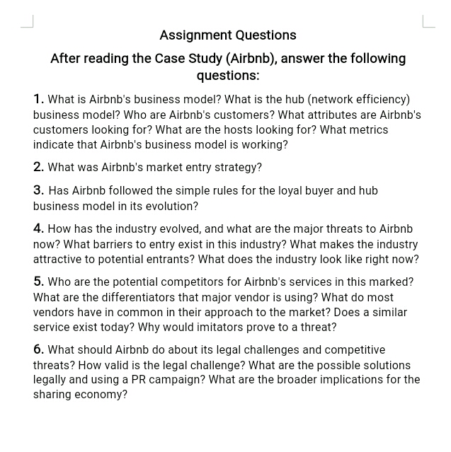 Case Study Reference: https://drive.google.com/file/d/1u7dN3fNpA5fXQwIH1kpsJyM6yHzTHZf8/view?usp=sharing After reading this Case study, (1) Answer the