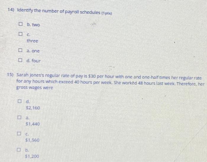 Identify the number of pay periods associated with a biweekly payroll schedule.
