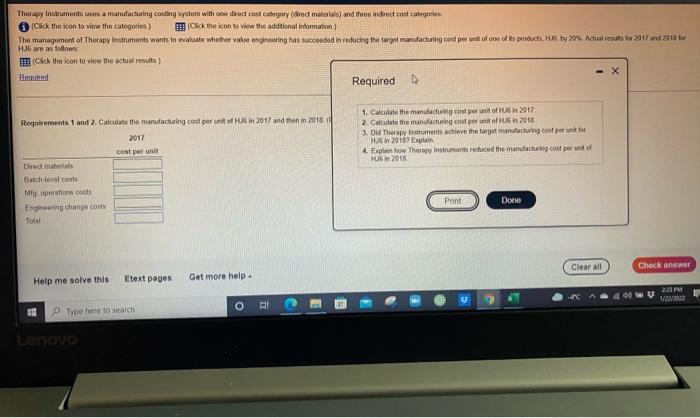 three indirect cont categories Click the icon to view the categories (Cick