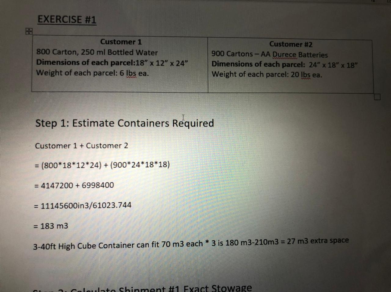 parcel: 36 lbs ea. Weight of each parcel: 16 lbs ea.Font Paragraph