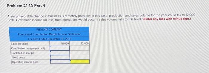 21-1A Part 1&2 Required: 182. Prepare flexible budgets for the company at