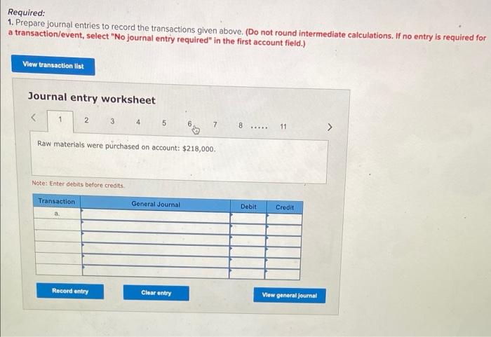 a job-order costing system. On January 1, the beginning of the current