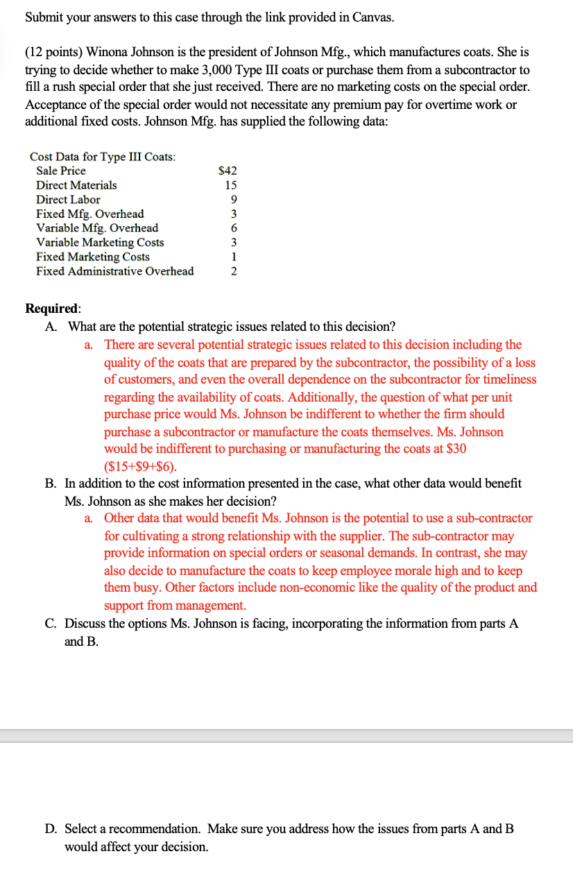  Please answer Question C and Question D, thank you! Question C: