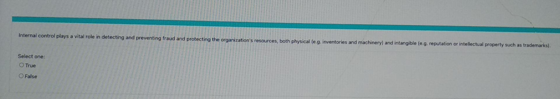  Please help it's urgent Internal control plays a vital role in