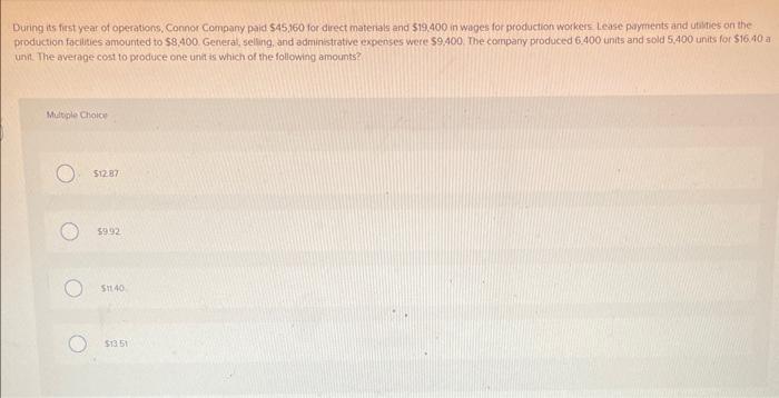 specifically identifiable product costs (materiais, labor, and overhead) amounting to $53,300. CMC