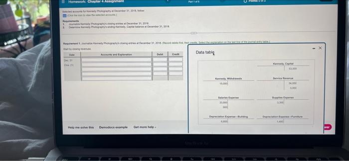 31, 2018 by s Ce 111 Question 10, E4-22 (1) Cred Data