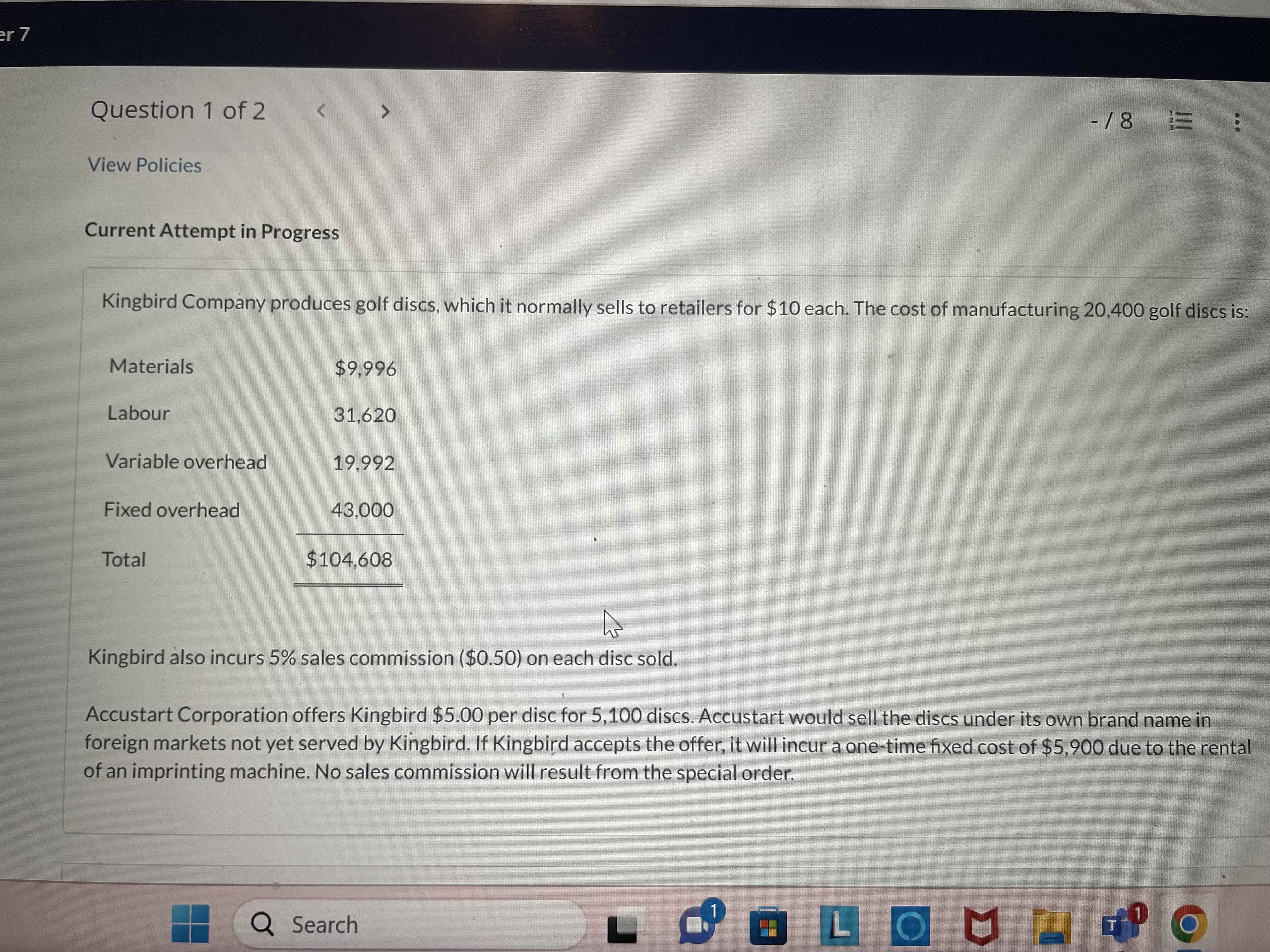 calculations to 2 decimal places, e.g. 15.25 and final answers to 0