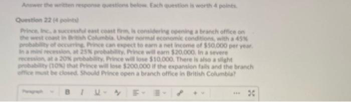  Answer the written on below. Each guestion is worth 4 points