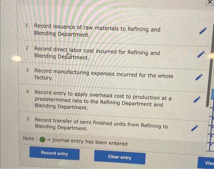 race car drivers. The grease is produced in two processing departments-Refining and