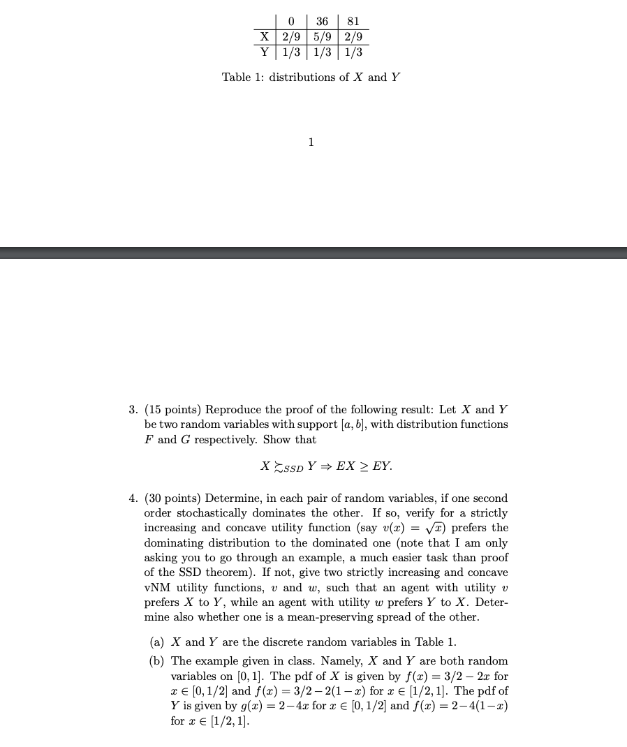 Please answer question 4. Refer to Table 1 at the top of