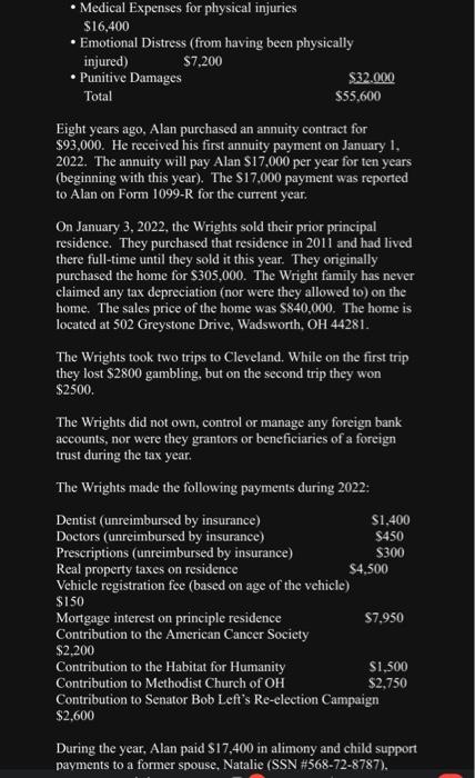 8949. Use the following assumptions in preparing the return: o Use all