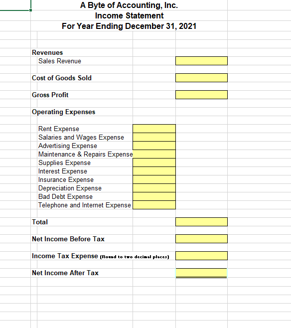 & Repairs Expense 5080 Supplies Expense 5090 Interest Expense 5100 Insurance Expense