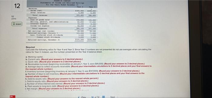 2013020 Financial statements for Franklin Company follow. Ant Current assets Cash Marketable