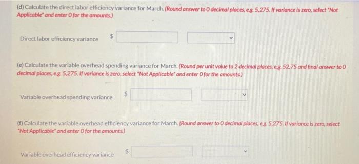 At the end of March, London reported the following operational results: -