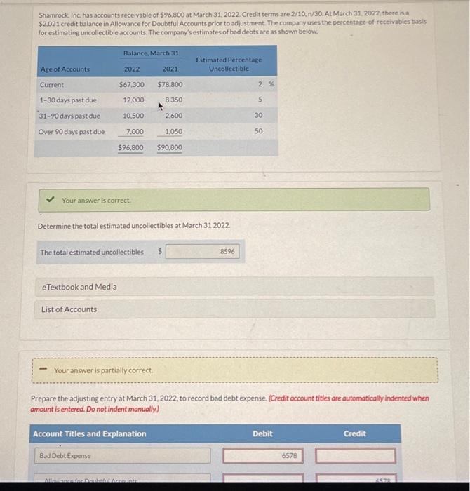 to adjustment. The companv uses the percentage- of -receivables basis for estimating