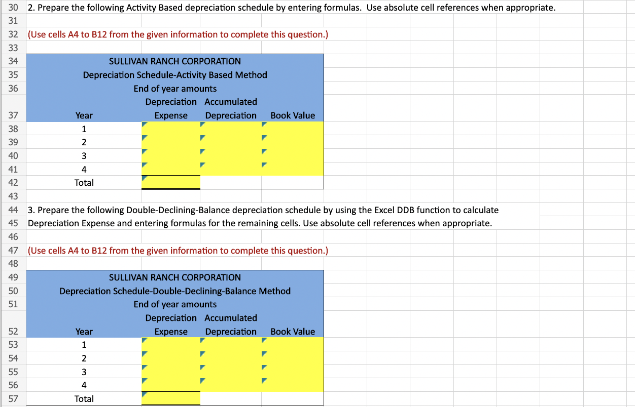 1 2 Sullivan Ranch Corporation has purchased a new tractor. The following