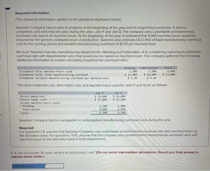 based on machine-hours. At the beginning of the year, it estimated that