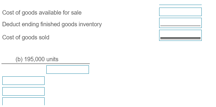 " in the appropriate cell.) The following table presents the budgeted overhead