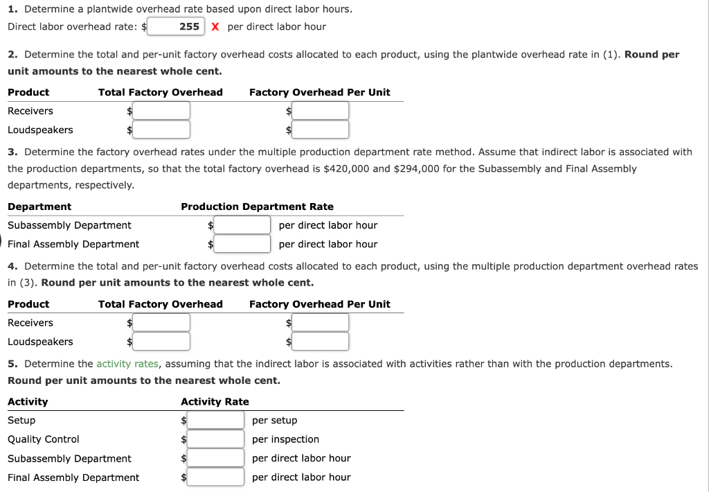 problem? It's overwhelming for me to understand. Thank you! Allocate overhead using