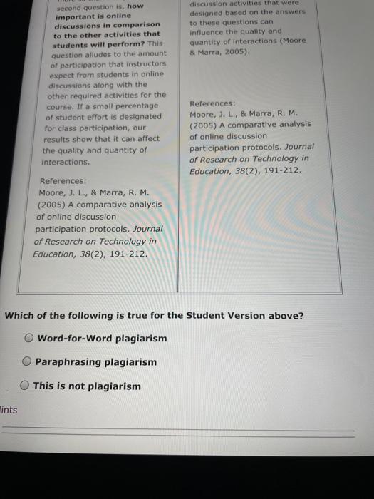 activities for online courses, at least two questions must be answered First,